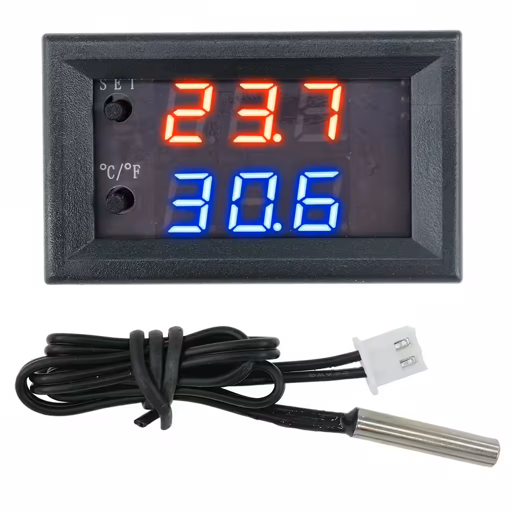 Thermostat digital avec sonde et relais 12V – Contrôle température incubateur, œufs, couveuse, aquarium