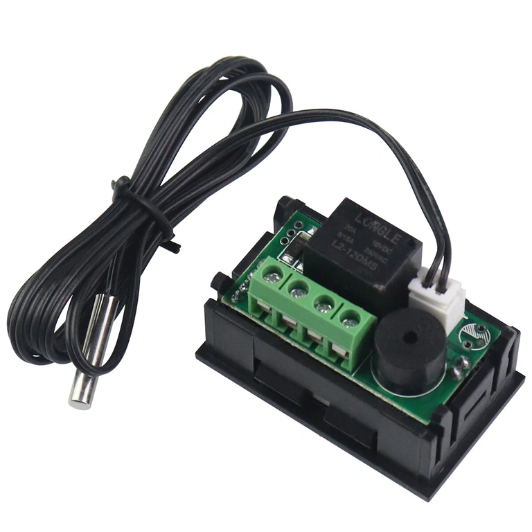 Θερμοστάτης με ρελέ 7A για εφαρμογές 12V Θερμοστάτης με ρελέ για έλεγχο θέρμανσης και ψύξης 12V