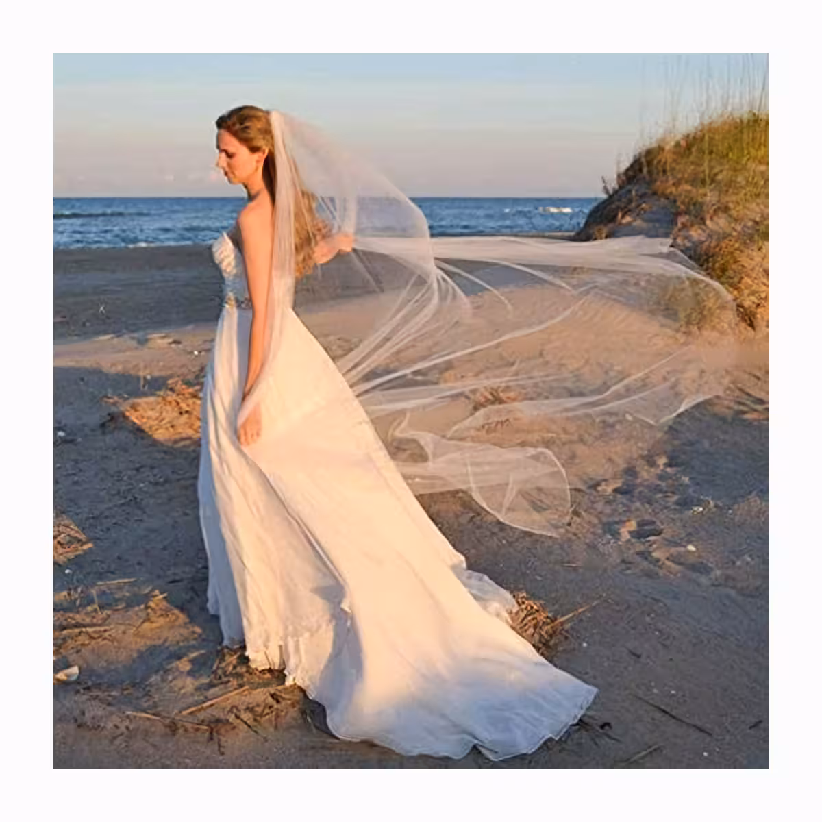 Πέπλος νύφης από λεπτό τούλι, μήκος 2 μέτρα, μινιμαλιστικό στυλ