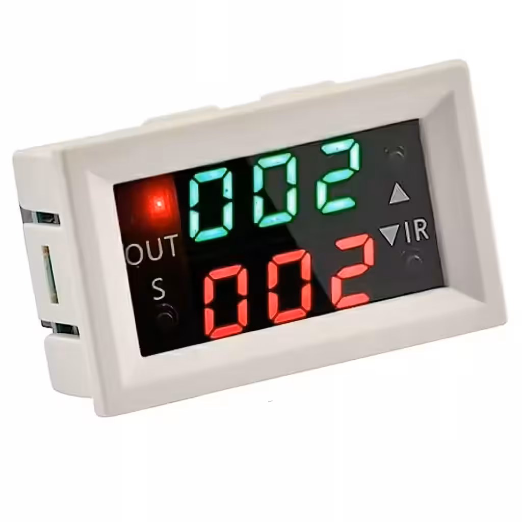 Module minuterie relais programmable 12V avec écran digital – Timer réglable avec retard, boucle et temps double