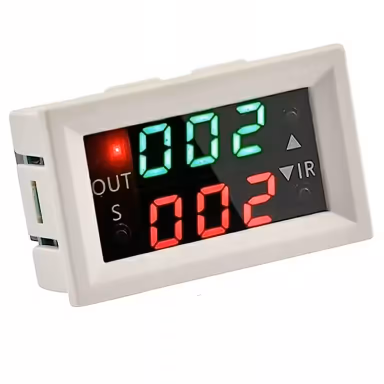 Module minuterie relais programmable 12V avec écran digital – Timer réglable avec retard, boucle et temps double
