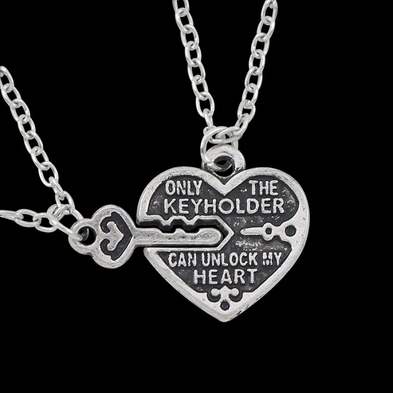Αλυσίδα καρδιά και κλειδί για BFF Κολιέ φιλίας με κλειδί και καρδιά για καλύτερους φίλους