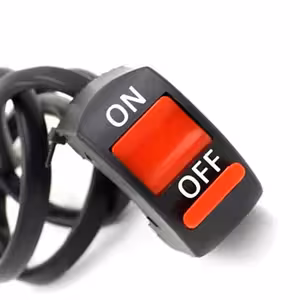 Interrupteur guidon ON/OFF 12V–48V pour moto, vélo, trottinette, scooter, ATV