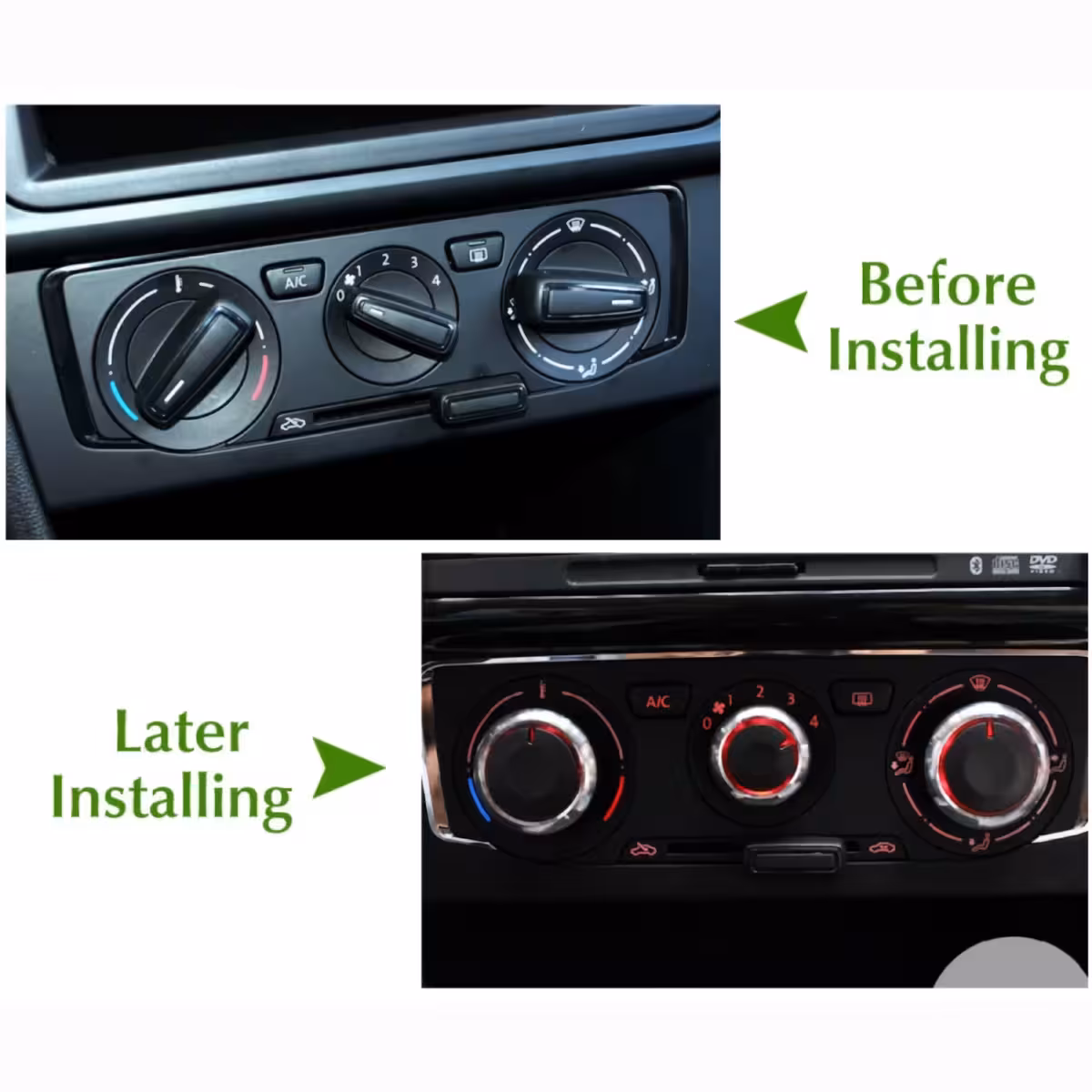 Περιστροφικά κουμπιά AC πάνελ ταμπλό Touran πρώτης γενιάς