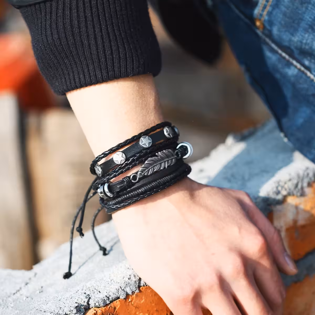 Ρυθμιζόμενα βραχιόλια για άνδρες – μαλακό και άνετο δέρμα