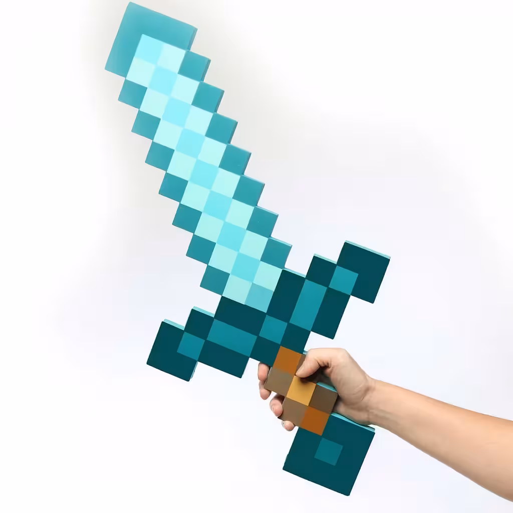 Épée Minecraft diamant – Jouet en mousse EVA légère, idéal pour enfants et cosplay