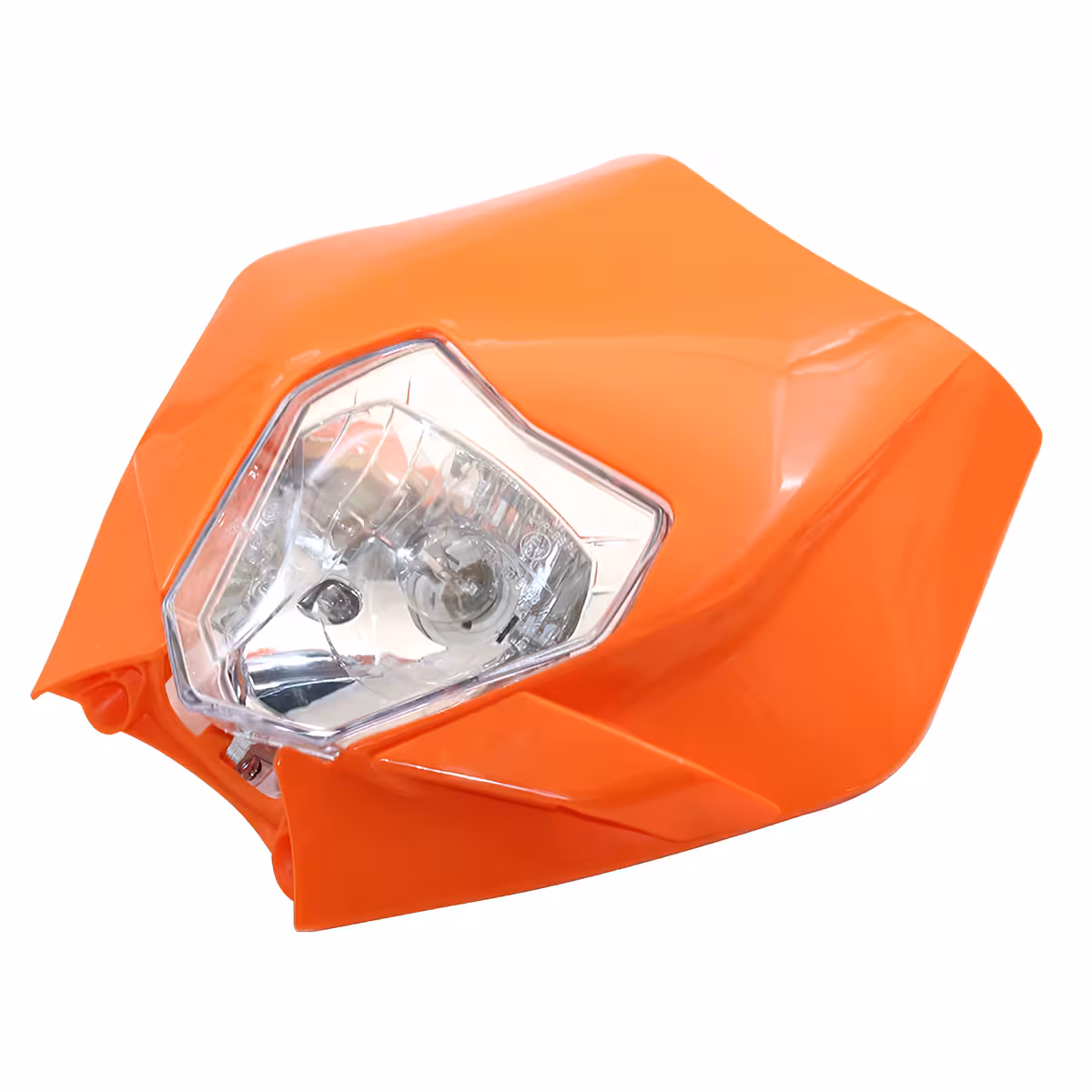 Πορτοκαλί μάσκα εμπρός μοτοσυκλέτας, συμβατή με KTM, τοποθέτηση με λαστιχένιες ταινίες