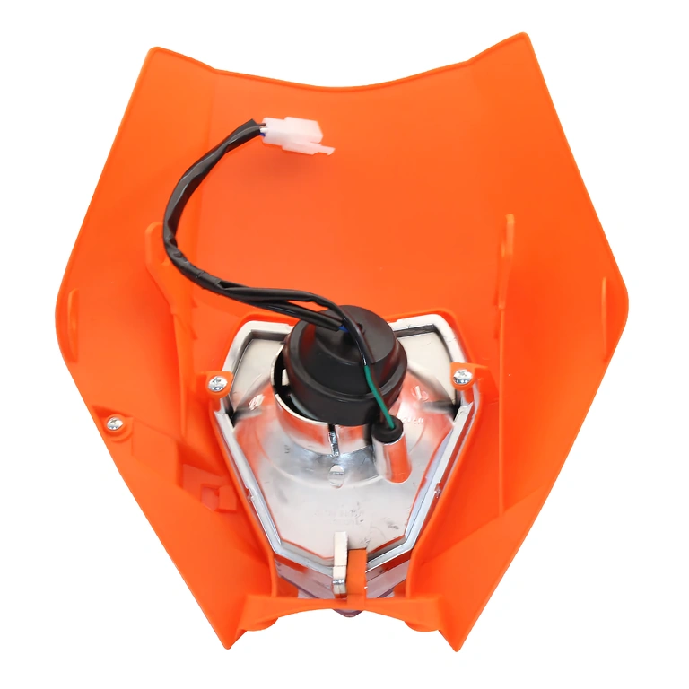 Μάσκα Supermoto με LED φανάρι Επιθετικός σχεδιασμός Streetfighter με LED φανάρι και μάσκα από πολυπροπυλένιο