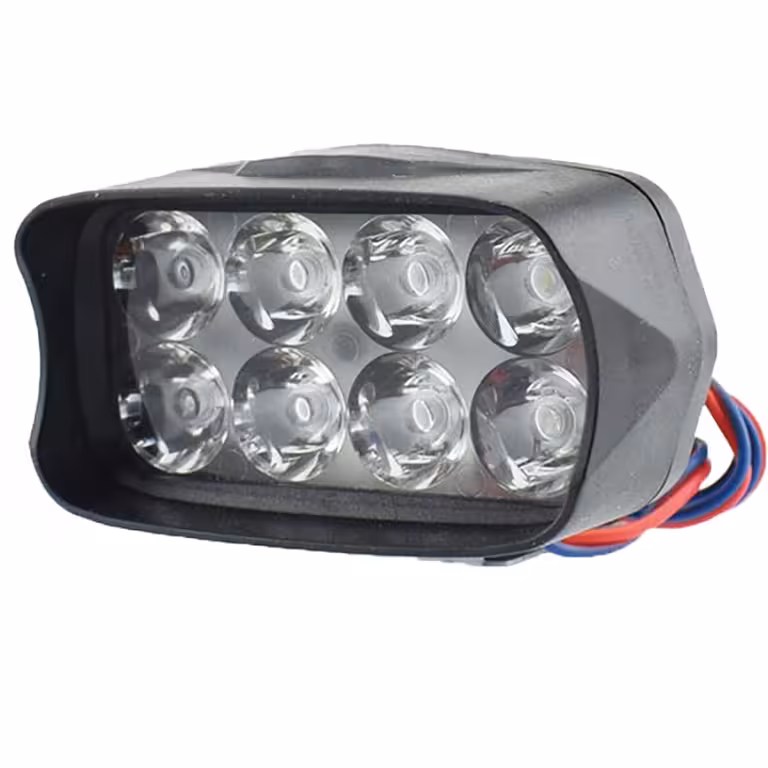 Lampe phare LED projecteur universel 12–85V moto, vélo, trottinette, ATV