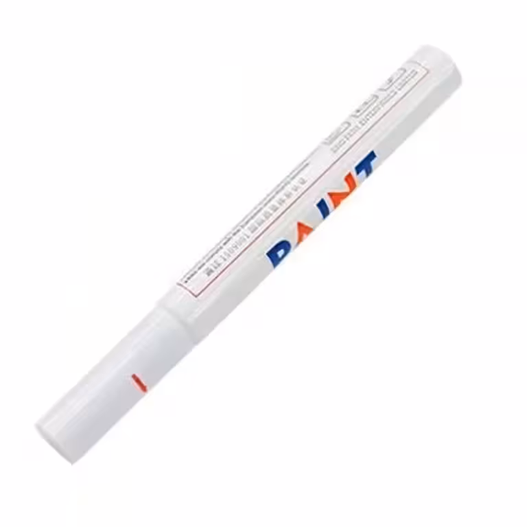 Marqueur blanc pour pneus avec peinture permanente – écriture durable sur caoutchouc, métal, verre et bois
