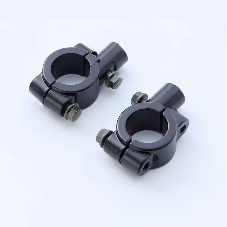 Support miroirs moto avec adaptateur pince pour fixation sur moto, scooter, ATV, vélo et trottinette électrique