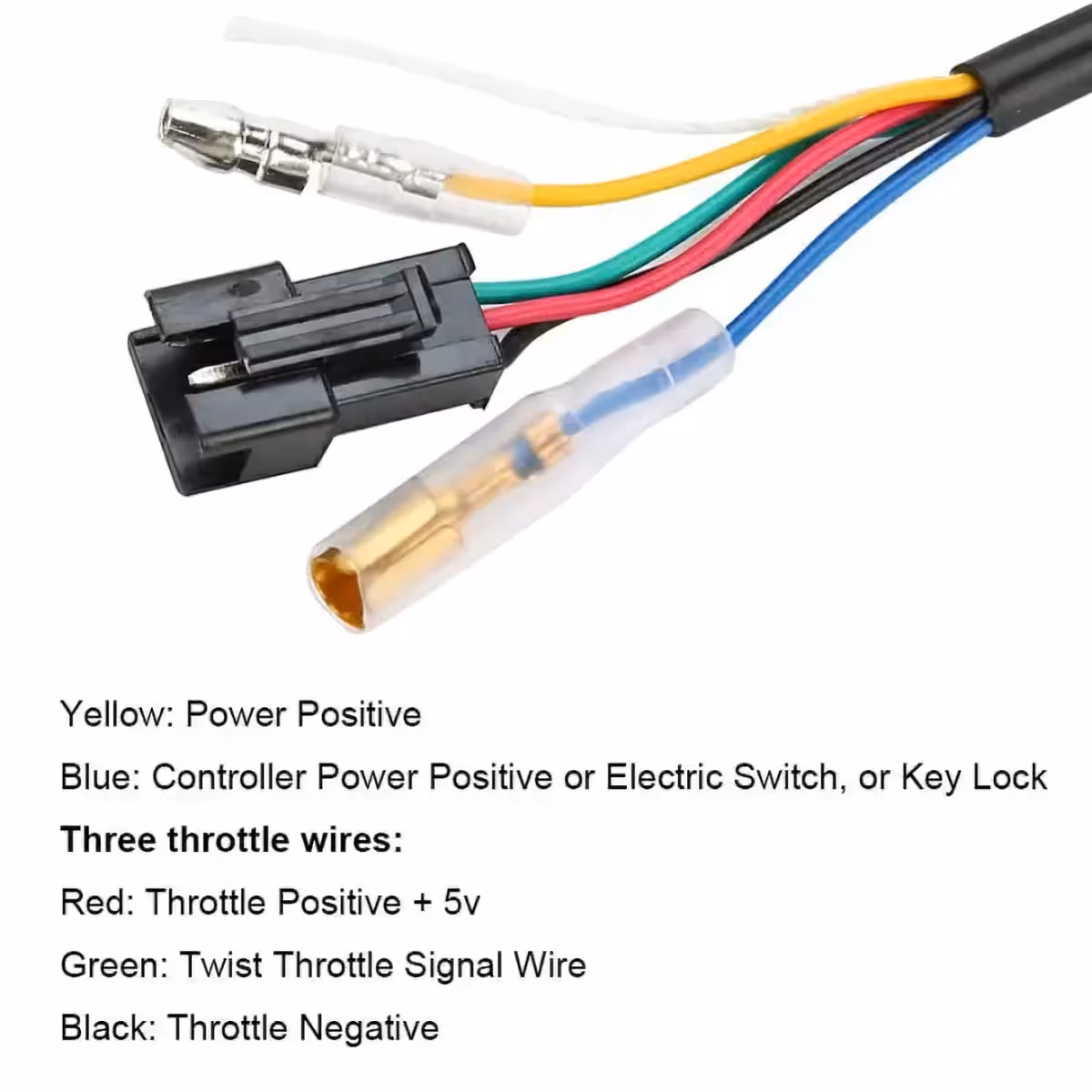 Διάγραμμα συνδέσεων για λαβή επιτάχυνσης ηλεκτρικού ποδηλάτου 12V-72V