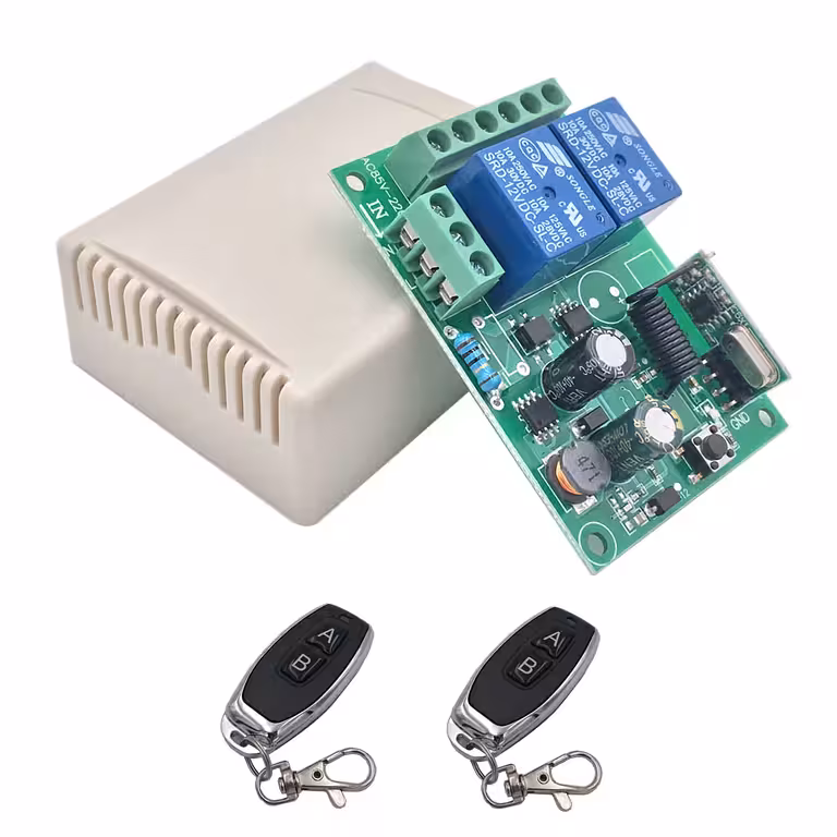 Relais avec télécommande 220V – Module sans fil 2 relais 433MHz pour automatisation portes, lumières, portails