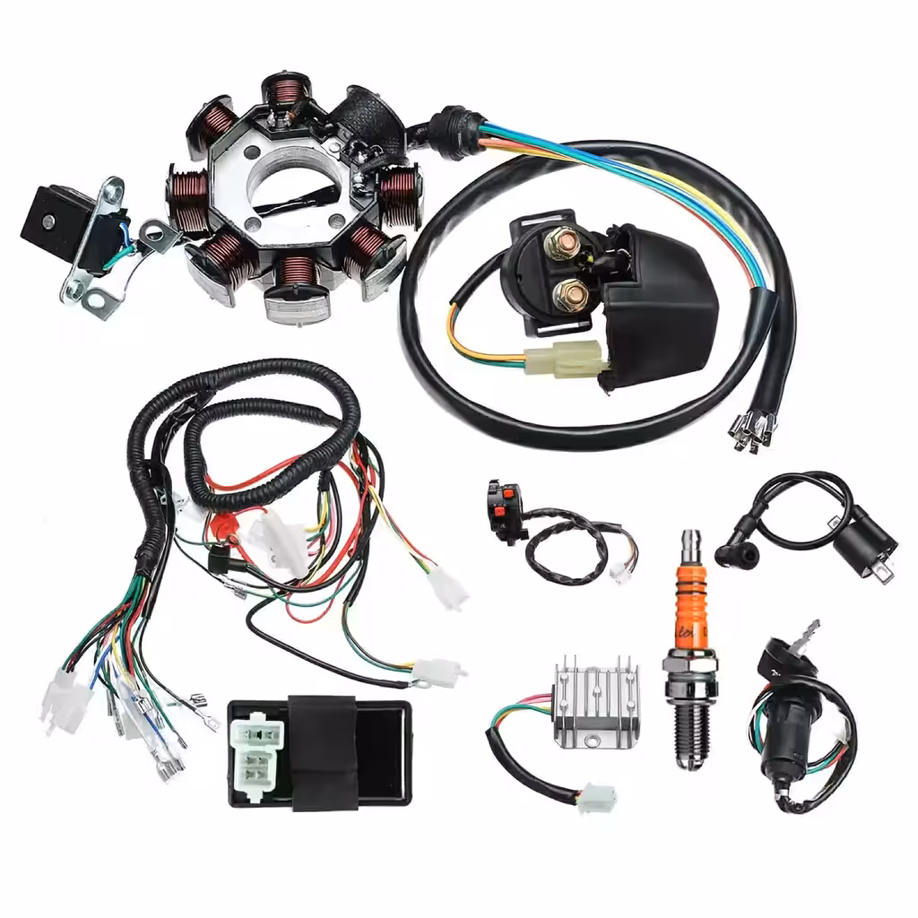 Installation électrique complète ATV chinois 150cc 200cc 250cc 300cc – câblage complet moteur vertical 4T