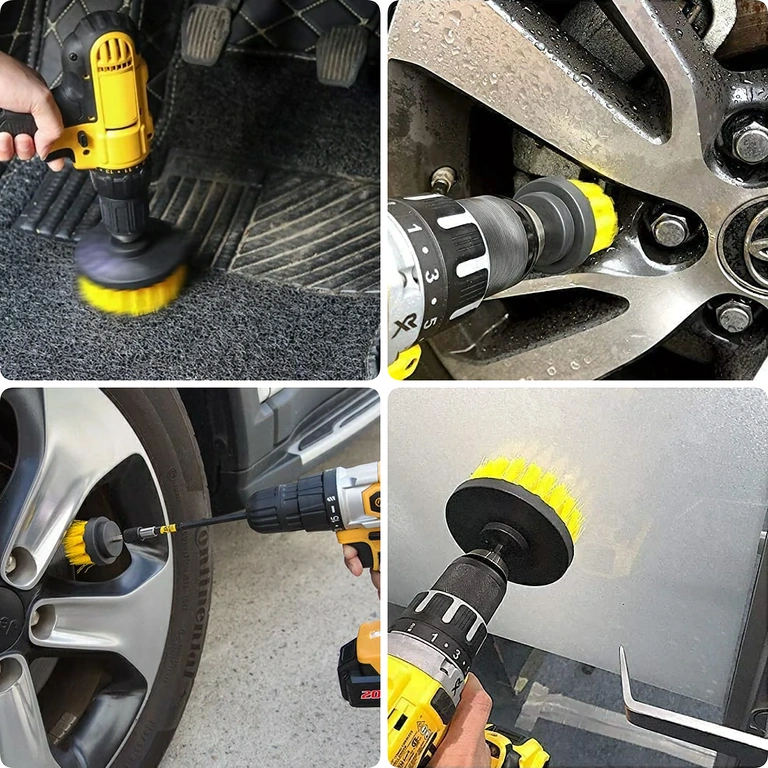 Βούρτσες για καθαρισμό ζαντών αυτοκινήτου Σετ βουρτσών για πλύσιμο τροχών, καπάκια και δυσπρόσιτες γωνίες