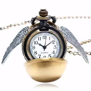 Montre de poche avec chaîne – Harry Potter Golden Snitch Quidditch (Quartz)