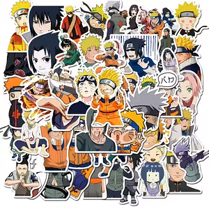 Stickers anime Naruto Shippuden – Set 50 autocollants PVC résistants pour ordinateur, vélo, skateboard et consoles
