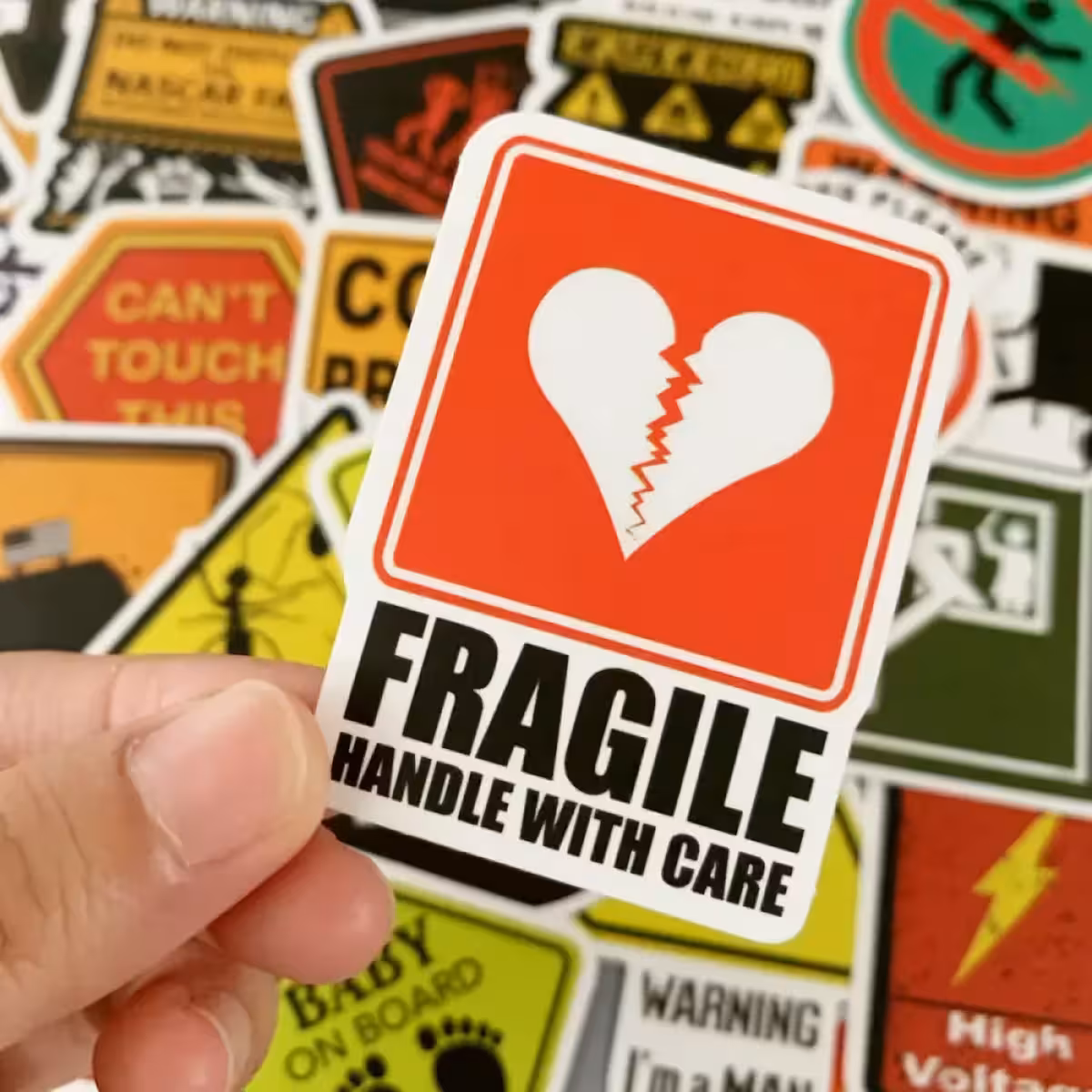 Αυτοκόλλητα αστεία ανθεκτικά σε νερό και φθορά