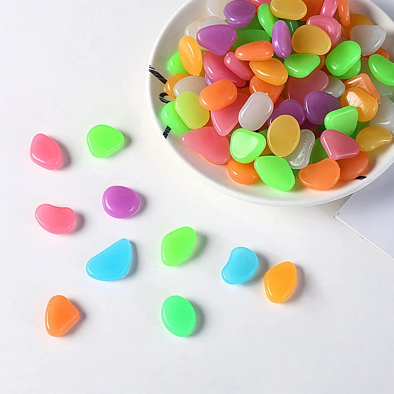 Σετ 100 φωσφορίζουσες πέτρες Διακοσμητικό πακέτο με 100 φωσφοριζόμενες πέτρες