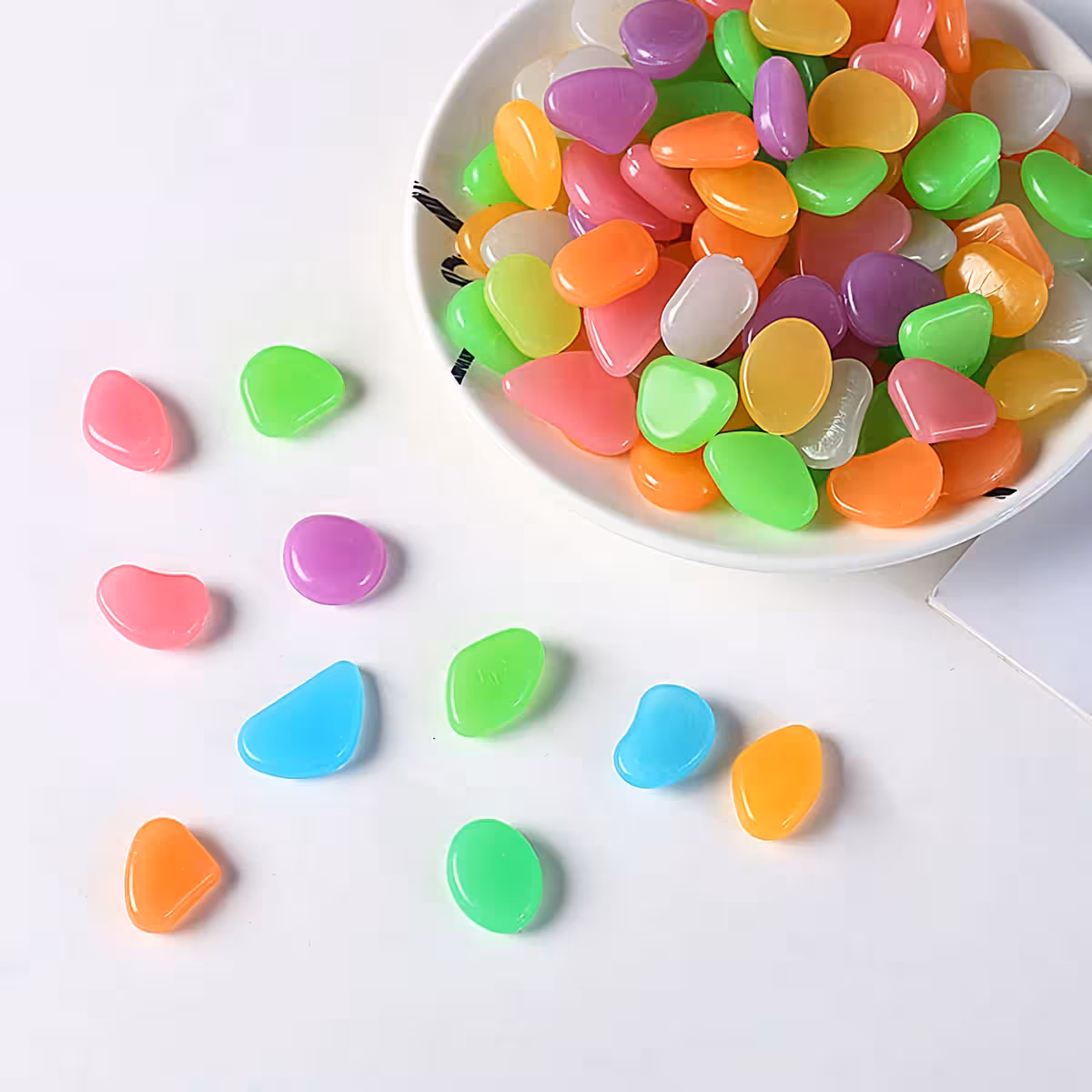 Διακοσμητικό πακέτο με 100 φωσφοριζόμενες πέτρες