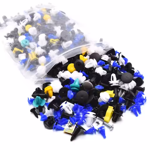 Set de 500 pinces clips de fixation auto universelles – plastique & métal