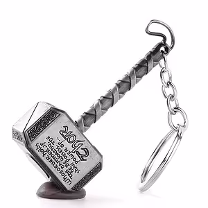 Porte-clés marteau Thor – Pendentif Mjolnir, marteau légendaire du dieu du tonnerre