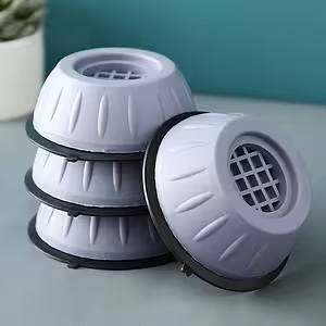 Supports pieds antivibration en caoutchouc pour machine à laver et sèche-linge – Set de 4 pièces anti-bruit et antidérapantes