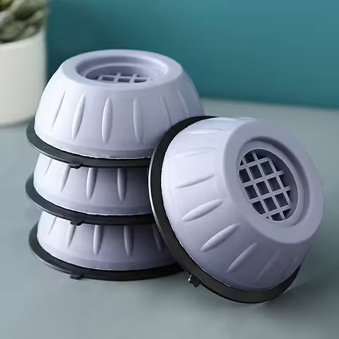 Supports pieds antivibration en caoutchouc pour machine à laver et sèche-linge – Set de 4 pièces anti-bruit et antidérapantes