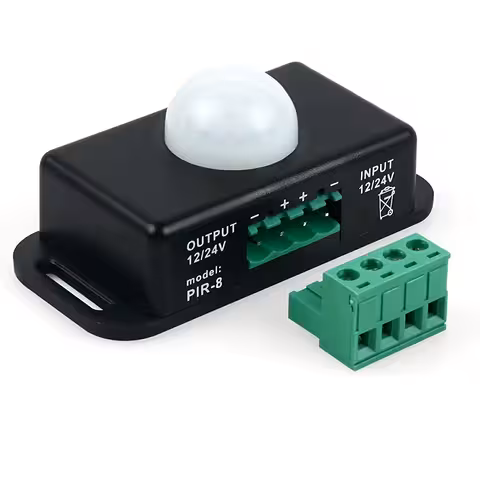 Capteur de mouvement PIR 12V-24V 6A – Interrupteur présence avec schéma électrique