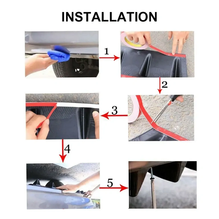 Σπόιλερ πίσω προφυλακτήρα καθολικής συμβατότητας Καθολικό spoiler για πίσω προφυλακτήρα, εύκολη τοποθέτηση και ρύθμιση