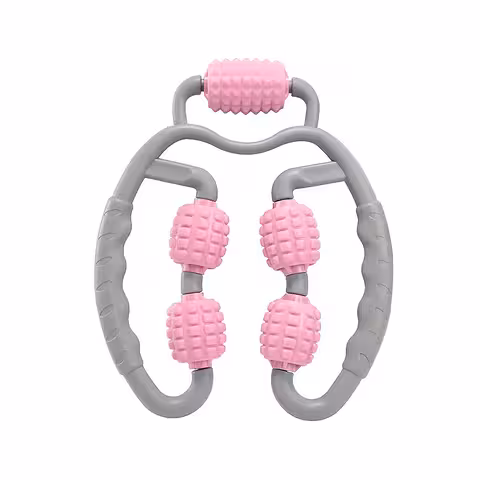 Appareil de massage musculaire manuel avec 5 rouleaux – Relaxation corps, cou, jambes, anti-cellulite