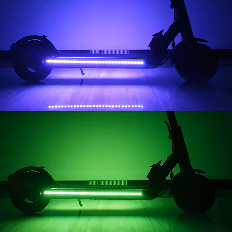 Kit lumières LED pour trottinette électrique – Bandes colorées étanches avec télécommande USB