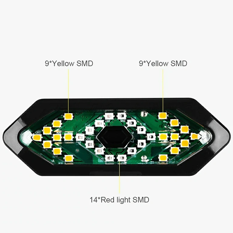Αδιάβροχος δείκτης ποδηλάτου IP65 Αδιάβροχο LED φως, ιδανικό για κακές καιρικές συνθήκες