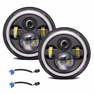 Phare rond LED 7 pouces pour Jeep Wrangler, Suzuki Samurai, Nissan Patrol – Éclairage auto et moto performant