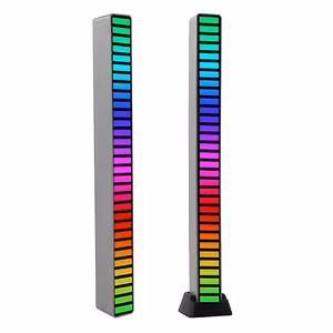 Barre LED RGB avec activation sonore – VU mètre lumières musicales, 32 LED, USB-C, effets spectaculaires