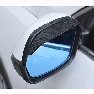 Protèges pluie rétroviseurs auto carbone – protection latérale flexible avec bande adhésive 3M