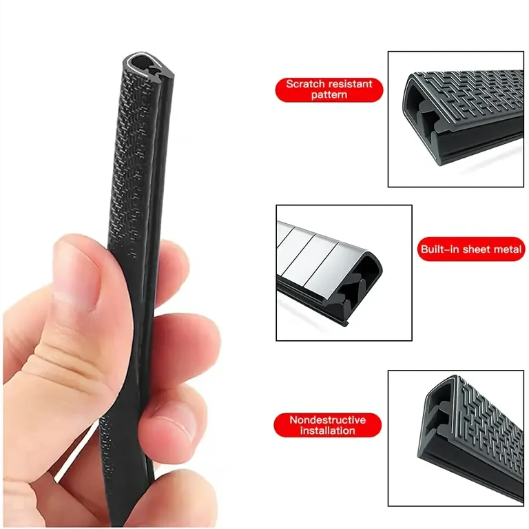 Λαστιχένιο λάστιχο με μεταλλική ένθεση Λάστιχο με μεταλλική ένθεση για προστασία θυρών αυτοκινήτου