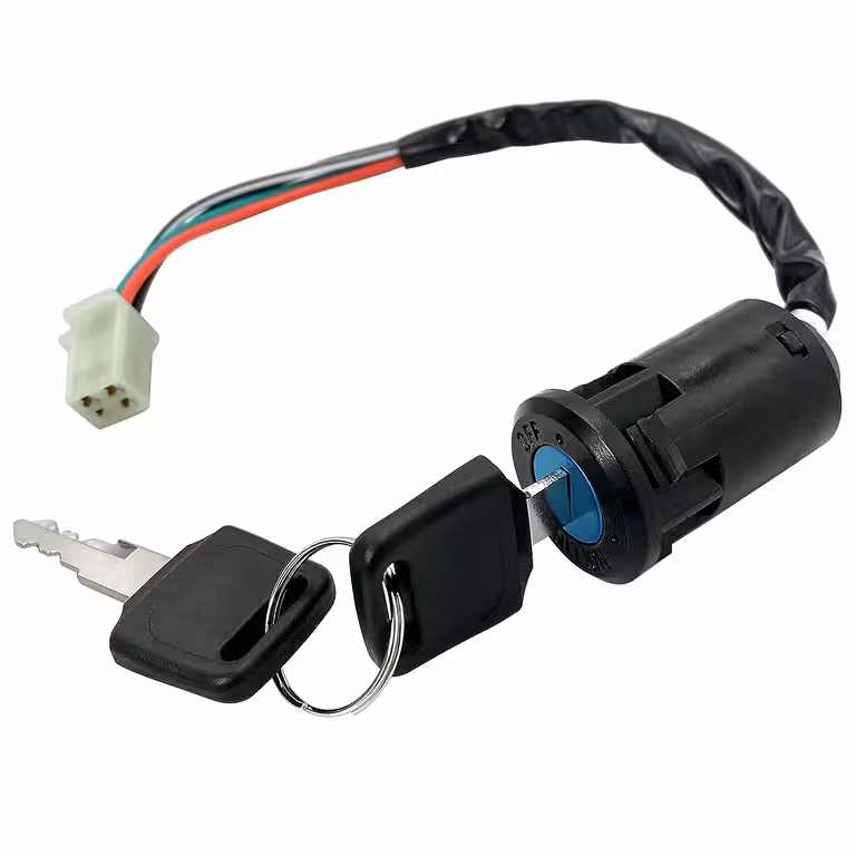 Contact à clé 4 fils universel ATV, scooter chinois, moto 50cc – 250cc (Compatible 70cc, 90cc, 107cc, 110cc, 125cc, 200cc)