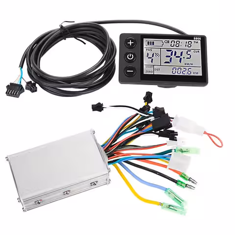 Set contrôleur + écran S866 pour vélo électrique 24V / 36V / 48V – 250W / 350W