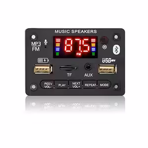 Module audio Bluetooth 5.0 avec radio FM, MP3 et amplificateur stéréo 2x40W 5V/12V