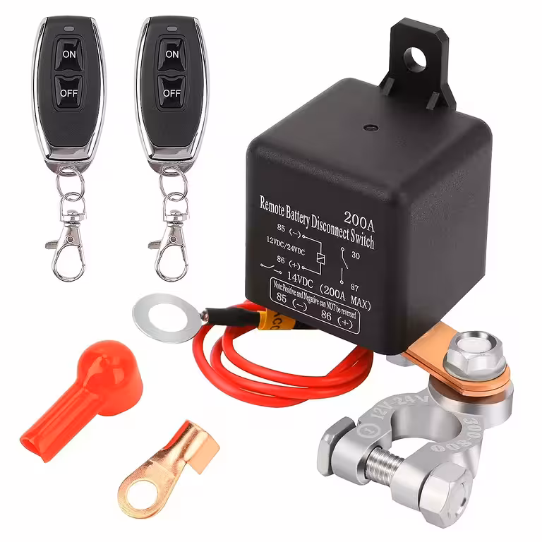 Interrupteur général batterie auto avec télécommande 12V – Contrôle à distance et protection batterie 200A