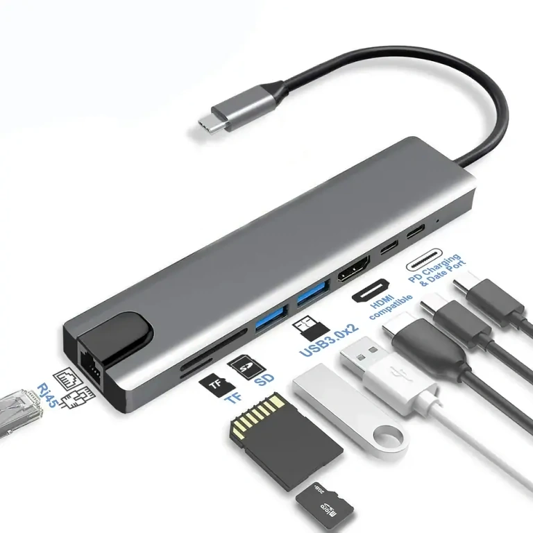 USB-C adapter με θύρες για κάρτες μνήμης SD και TF