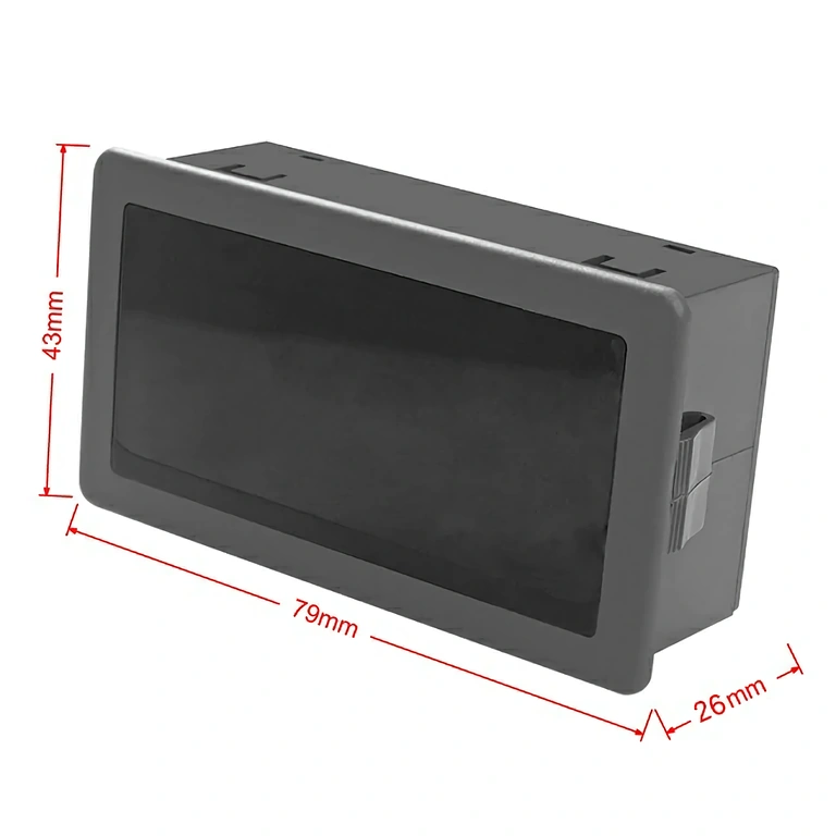 Διαστάσεις μπροστινές ταχύμετρου ψηφιακού Εικόνα με εξωτερικές διαστάσεις ηλεκτρονικού ταχομέτρου