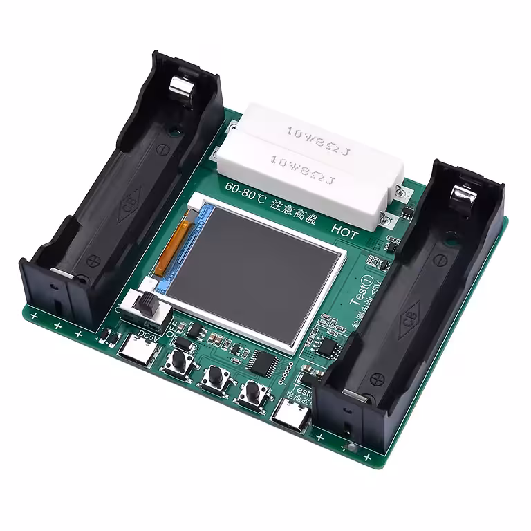 Testeur de batterie 18650 avec écran couleur, charge et décharge automatique – USB Type-C