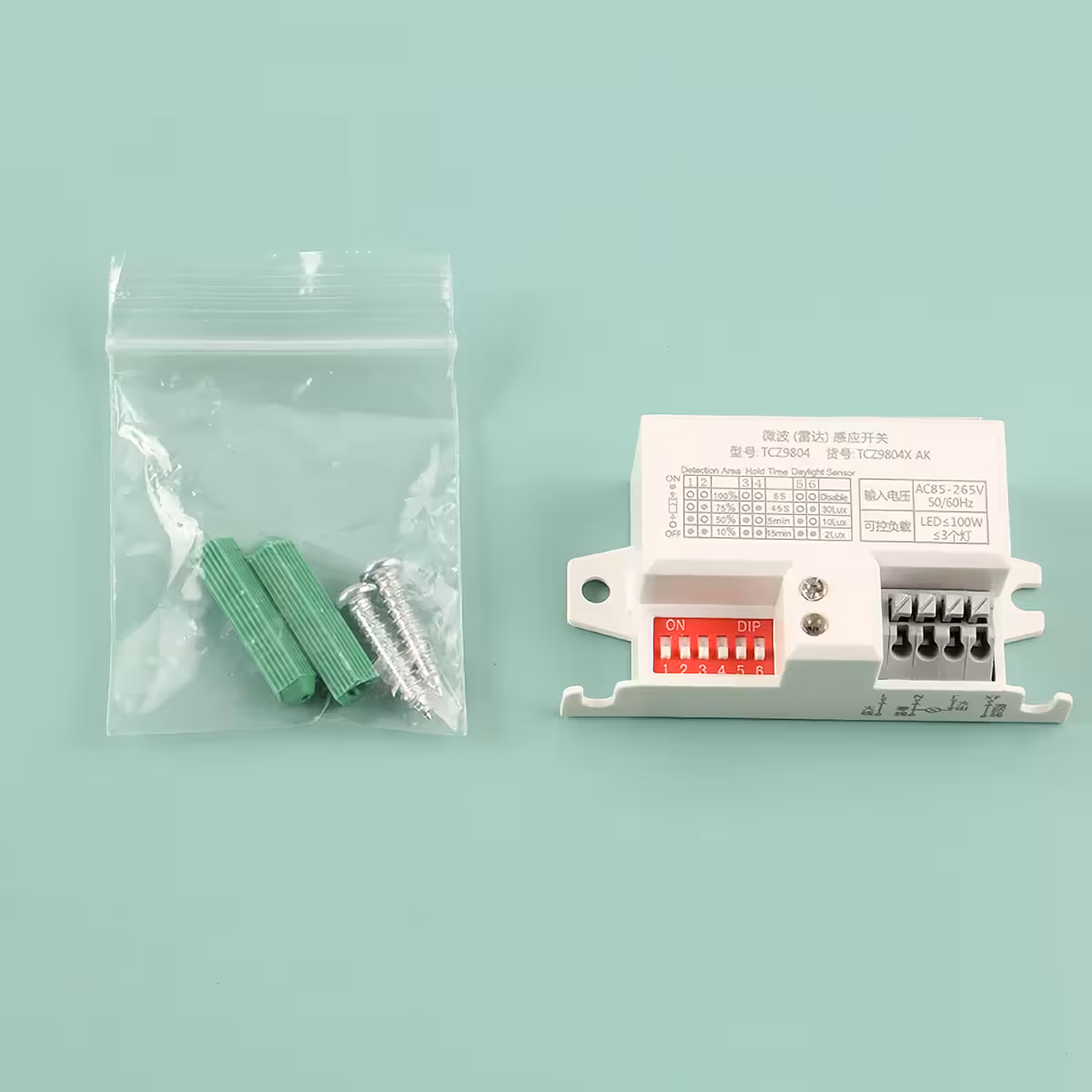 Συμπεριλαμβανόμενα αξεσουάρ τοποθέτησης για αισθητήρα κίνησης μικροκυμάτων