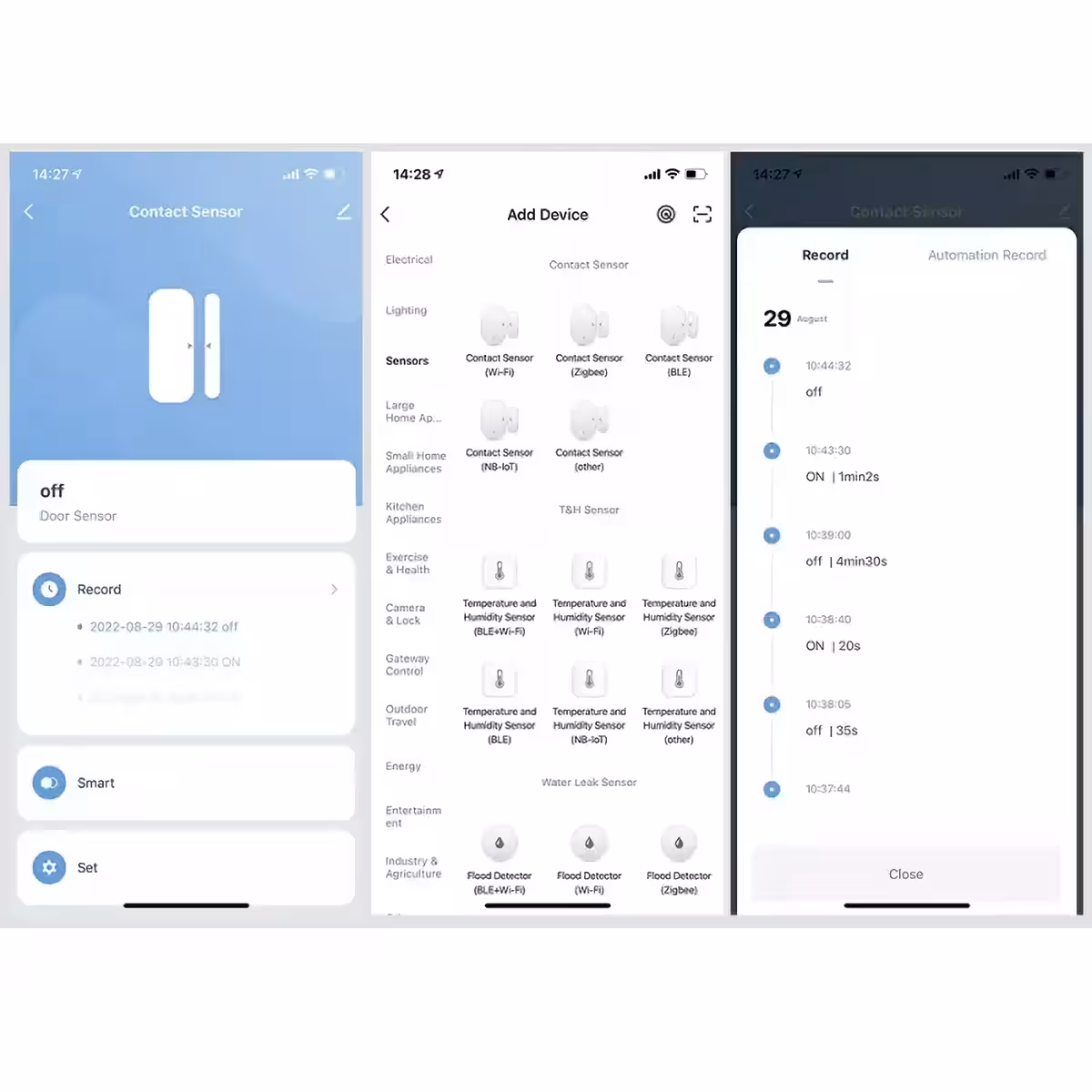 Ρυθμιζόμενος αισθητήρας επαφής στην εφαρμογή Tuya χωρίς επιπλέον hub