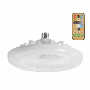 Ventilateur plafond blanc avec télécommande et lumière LED dimmable – Intérieur & terrasse