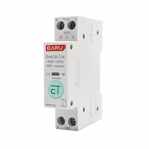 Compteur électrique monophasé WiFi avec protection surtension et suivi consommation