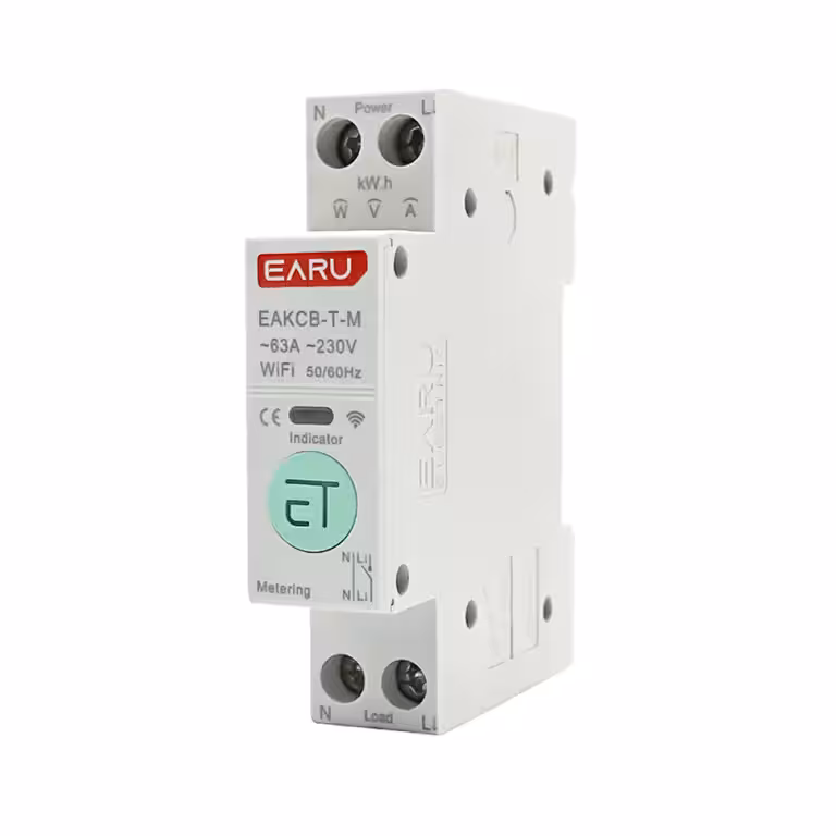 Compteur électrique monophasé WiFi avec protection surtension et suivi consommation