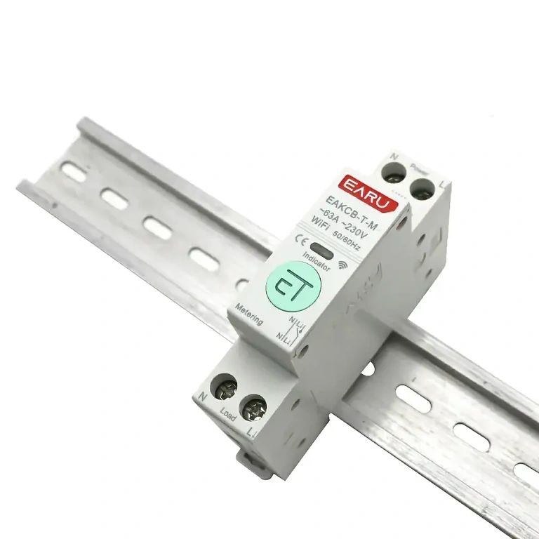 Εγκατάσταση σε ράγα DIN WiFi ηλεκτρικός μετρητής εγκατεστημένος σε DIN ράγα πίνακα